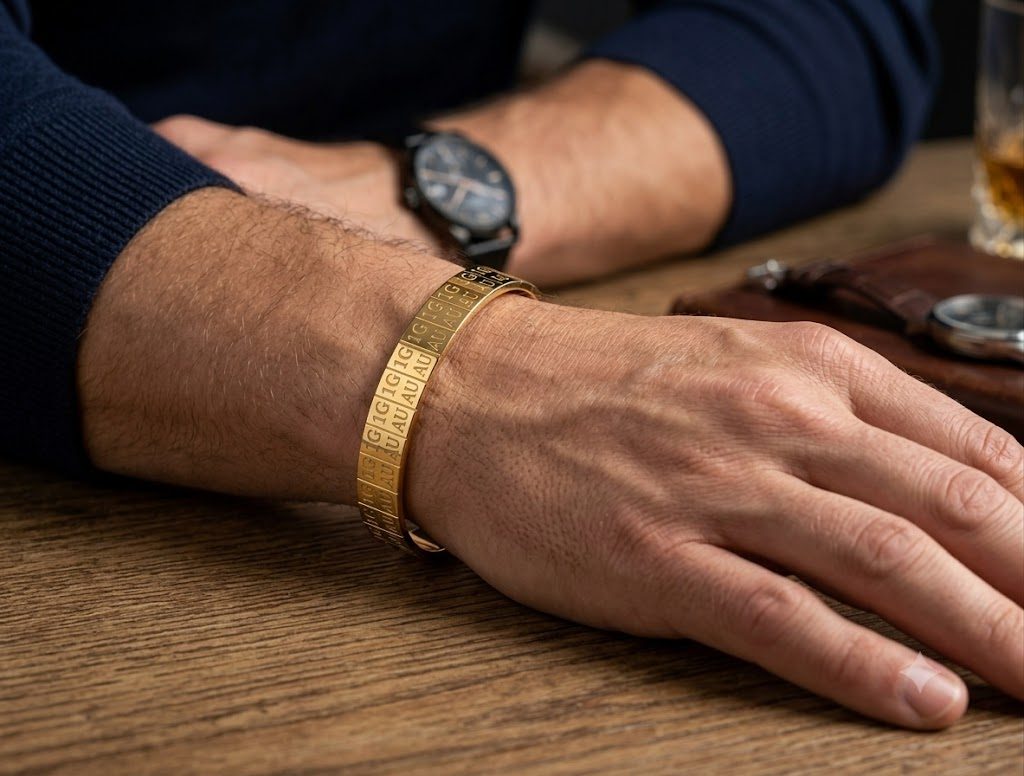 Rebase Cuff — Gold and Platinum wearable bullion